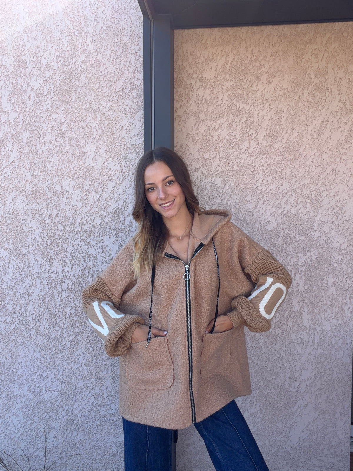Manteau LOVE écru