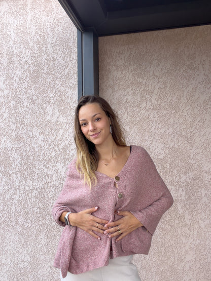 Pull CAPE vieux rose