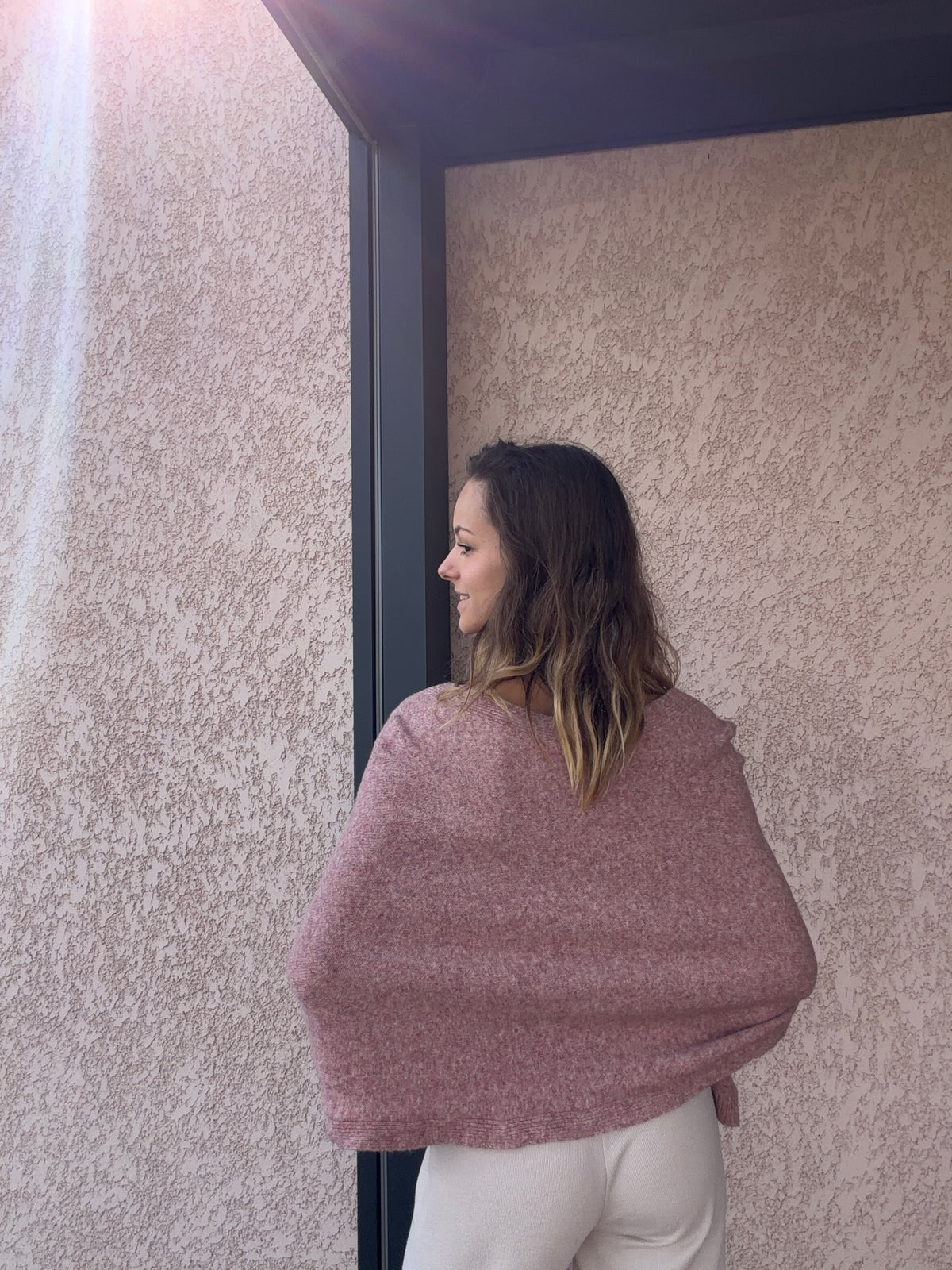 Pull CAPE vieux rose