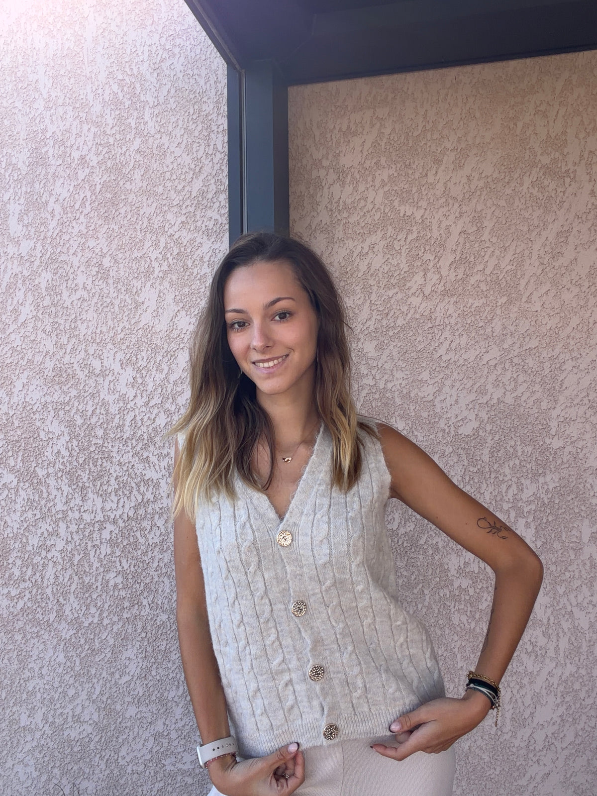 Pull LILOU beige