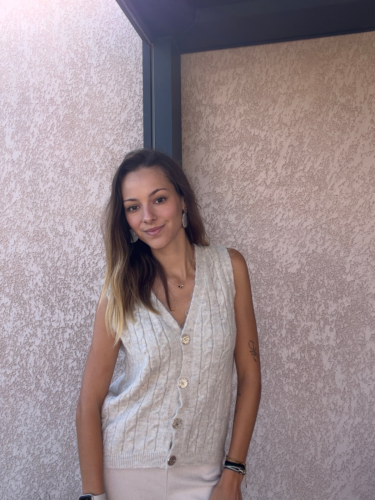 Pull LILOU beige