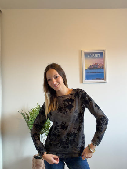 Sous-pull FLEUR noir