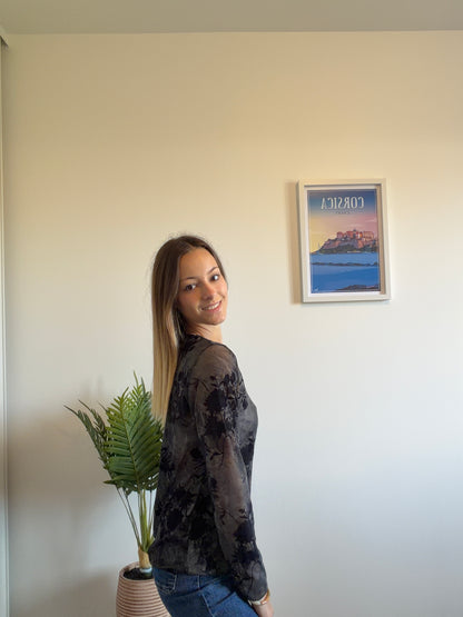 Sous-pull FLEUR noir