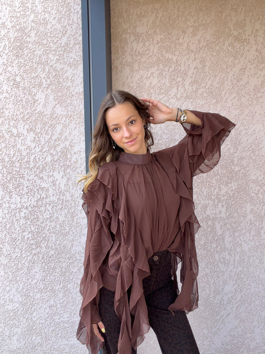 Blouse LARA marron