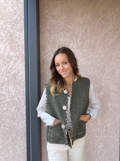 Veste sans-manches PAOLA kaki
