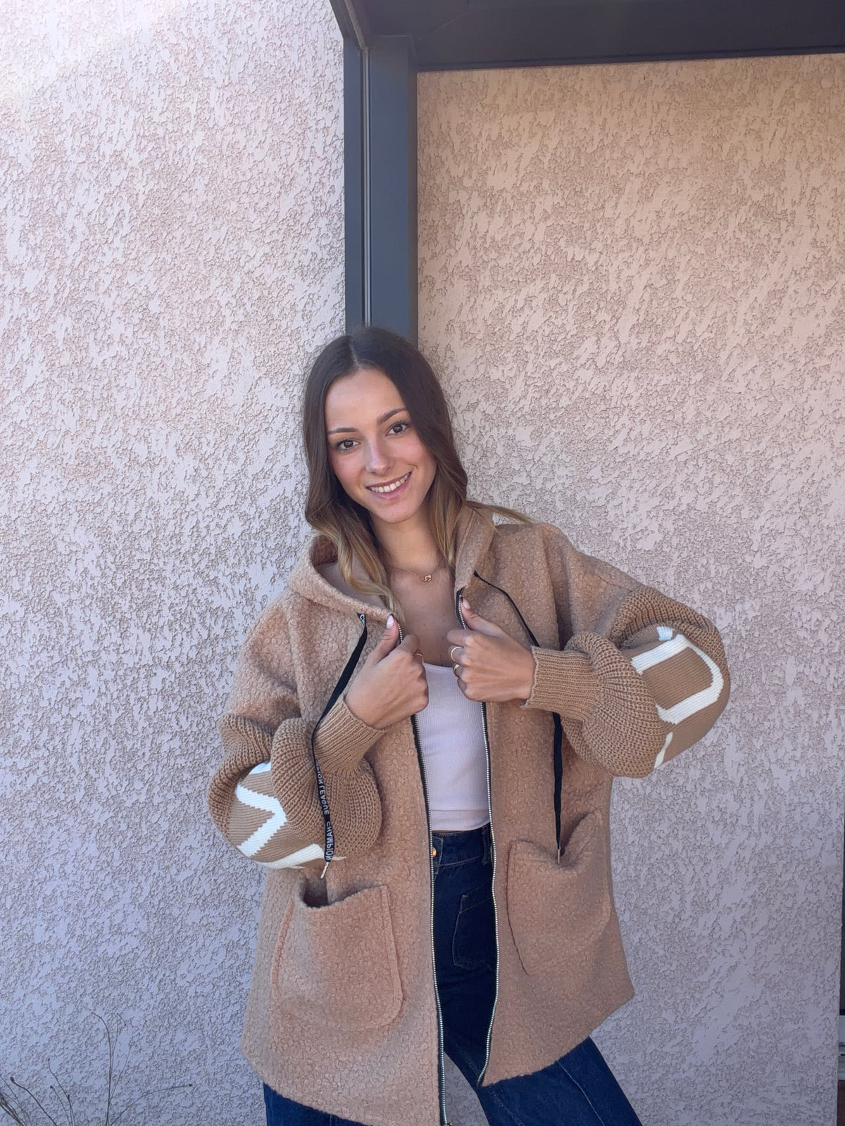 Manteau LOVE écru